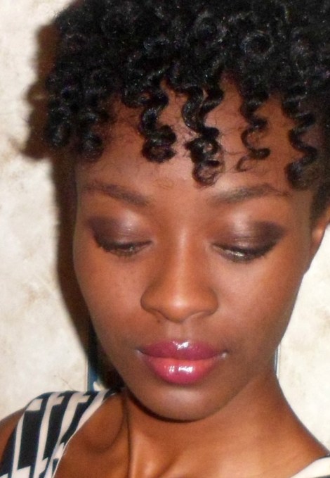 Luyando wearing a Bantu Knot Updo