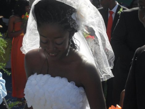 Chiteu on her wedding day
