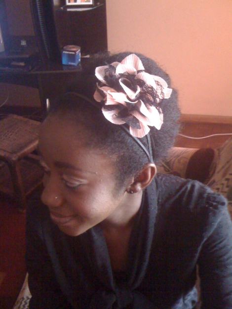 All-round French plait with accessory