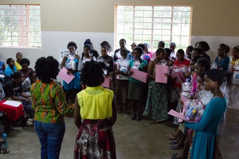 Giving a pep talk to the lucky 30