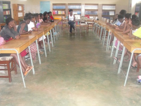 We met in the school's library