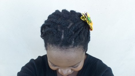 Top view with chitenge flower