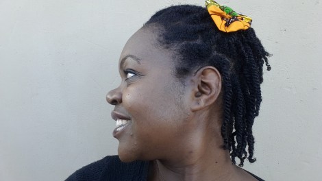 Side view with chitenge flower