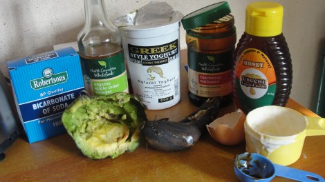 Everything that I used for the Cherry Lola Caramel Treatment