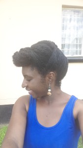 The roll tuck and pin style that I wore over the weekend. I liked it but wasn't sure it'd last the week.