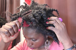 Picking the hair for bod and to get