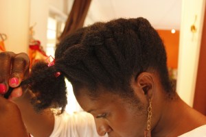 Flat twisting upwards.