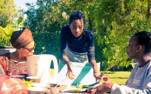 Towani with MaFashio ladies Sekayi and Khii during our first meeting discussing the concept of the new collection.